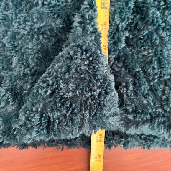 Wilfred Free Women's Green Cocoon Shawl Collar One Button Plush Jacket Sz Medium - Picture 8 of 8